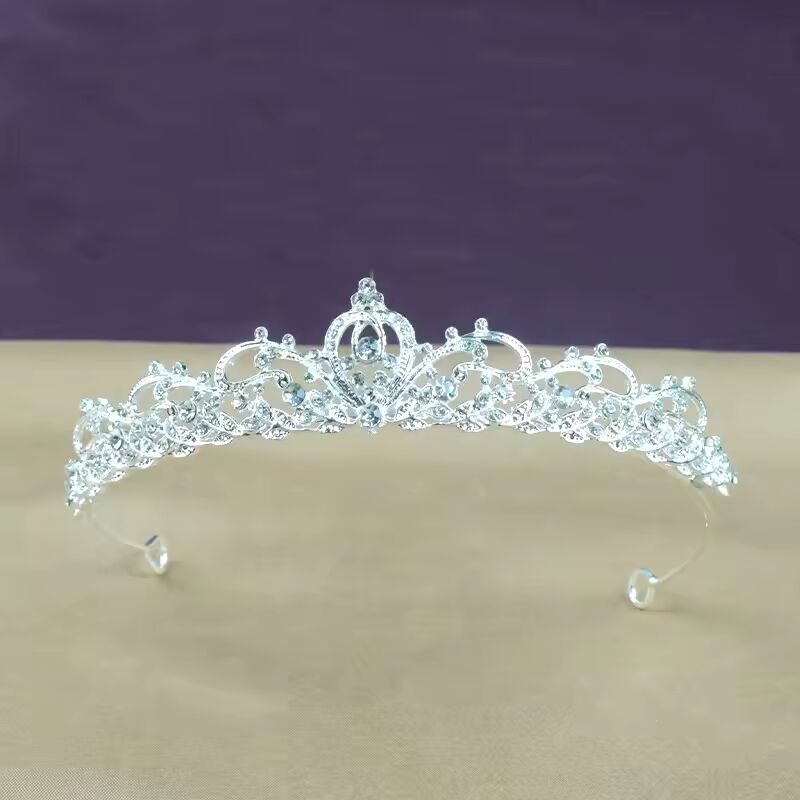 Bridal Headwear Gold-Colour Women's Full Of Classical Temperament Wedding Crown Girl Birthday Dazzling Tiaras
