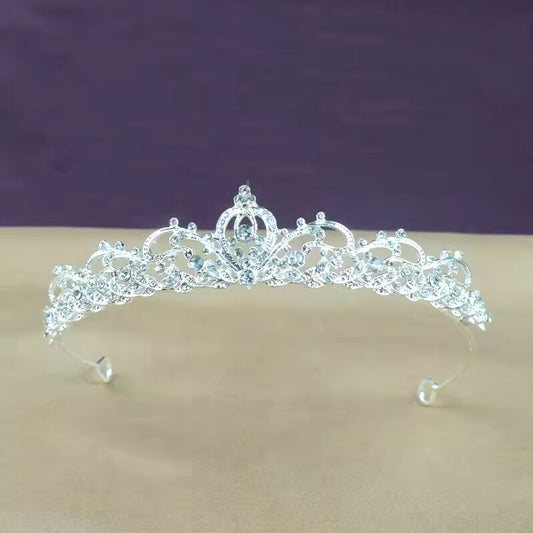 Bridal Headwear Gold-Colour Women's Full Of Classical Temperament Wedding Crown Girl Birthday Dazzling Tiaras